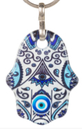 Hamsa keychain necklace