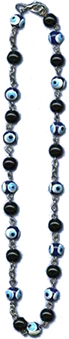 Fad Treasures evil eye round beads necklace..