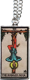 FAD Hanged man colored tarot necklace on chain