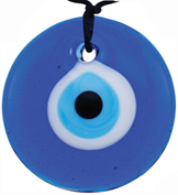 2 1/2 inch Evil Eye necklace on cord