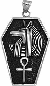 Anubis ankh coffin pendant