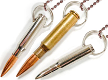 308 genuine bullet shell pendant necklace on ball chain
