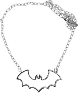 Kreepsville bat outline necklace on chain