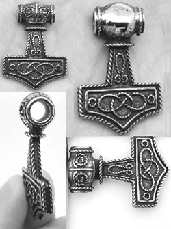 Vintage viking celtic knot quake titanium steel pendant necklace