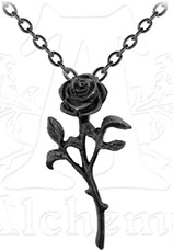 Alchemy of England English pewter The Romance of the Black Rose pendant necklace