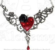 Alchemy English pewter The Blood Rose Heart pendant necklace