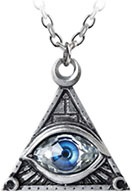 Alchemy English pewter Eye of Providence pendant necklace