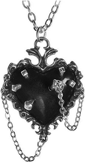 Alchemy English pewter Witch's Heart pendant necklace on chain