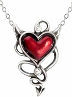 Alchemy of England fine English pewter Devil Heart pendant necklace