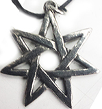 Nirvana Pewter 7 pointed star pendant on black cord