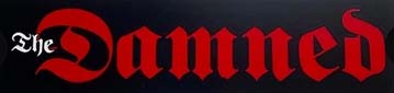 The Damned black red name sticker