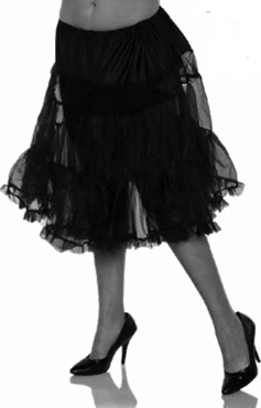Black tu tu knee length petticoat skirt