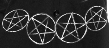 Silvertone pentagram belt