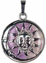 Benjamin sun moon amethyst necklace