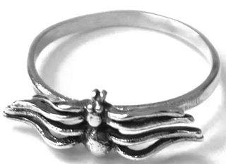 Spider sterling silver ring