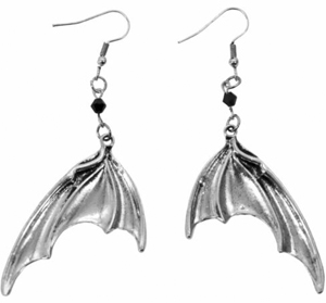 silver alloy Bat wing earrings