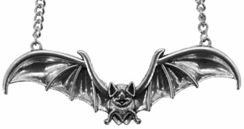 Silver alloy bat pendant