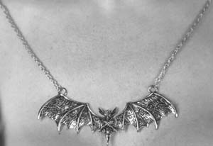 Bat necklace on chain