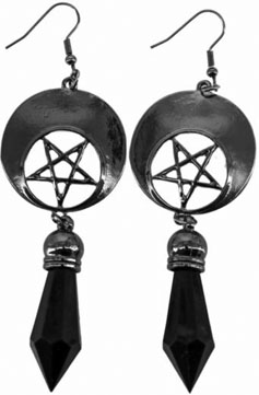 Pentagram star earrings 