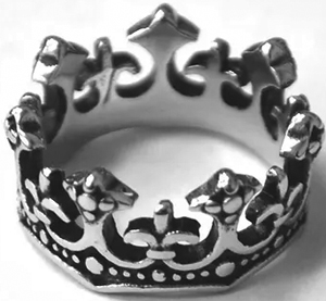 Stainless steel crown ring