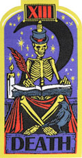 Death Tarot card embroidered iron on patch