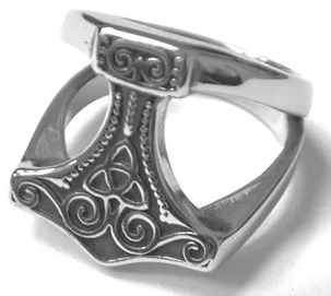 Stainless steel Viking Thor's Hammer/Mjolnir ring