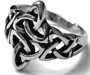 Stainless steel Witch Knot ring