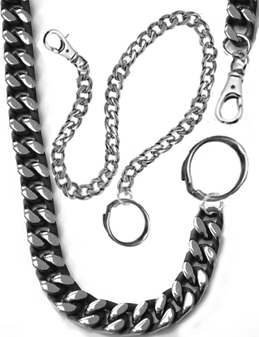 Viva stainless steel 9mm curb chain 30 inch wallet chain