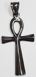 Ankh black plated stainless steel pendant