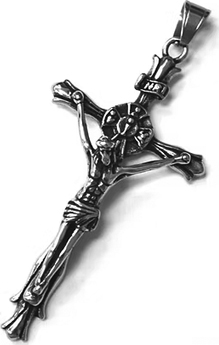 Viva stainless steel crucifix pendant