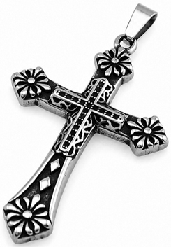 Viva stainless steel cross pendant