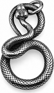 Viva stainless steel snake pendant