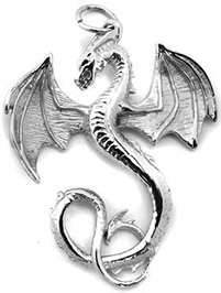 Viva stainless steel flying dragon pendant