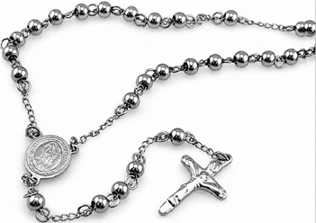 Viva 6mm bead stainless steel rosary