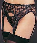 Leg Ave black lace garter belt with thong