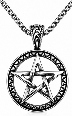 Viva pentagram stainless steel pendant