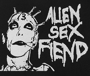 Alien Sex Fiend black sew on cloth patch