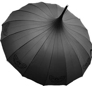 Witchwood death moth black pagoda shape umbrella