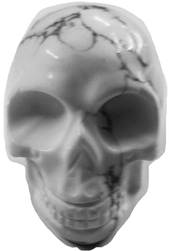 1 1/2 inch howlite skull