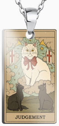 Judgement cat tarot pendant necklace