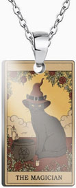 The Magician cat tarot pendant necklace