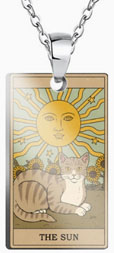 The Sun cat tarot pendant necklace