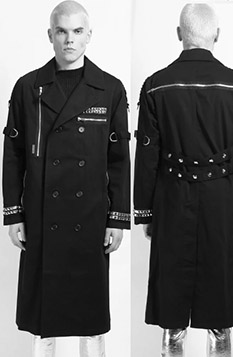 Tripp NYC black cotton Major trench coat