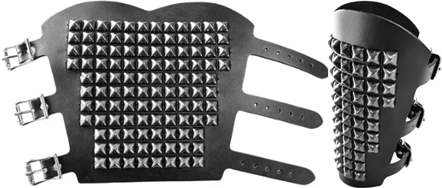 Funk Plus black pyramid stud leather gauntlet