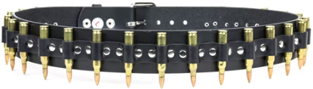 Funk Plus bullet brass copper tip leather belt