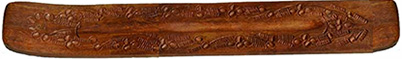 Curved 7 inch wood ash catcher incense burner