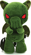 Comeco Cthulhu stuffed green velvet backpack