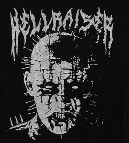 Hellraiser black cloth sew on patch