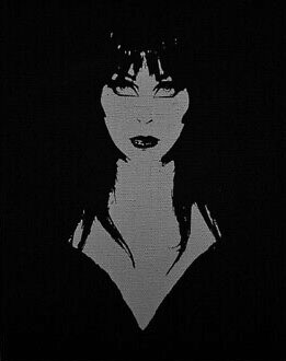 Elvira black cloth sew on patch