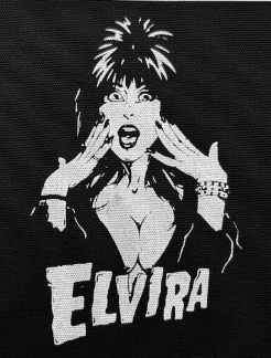 Elivira black cloth sew on patch